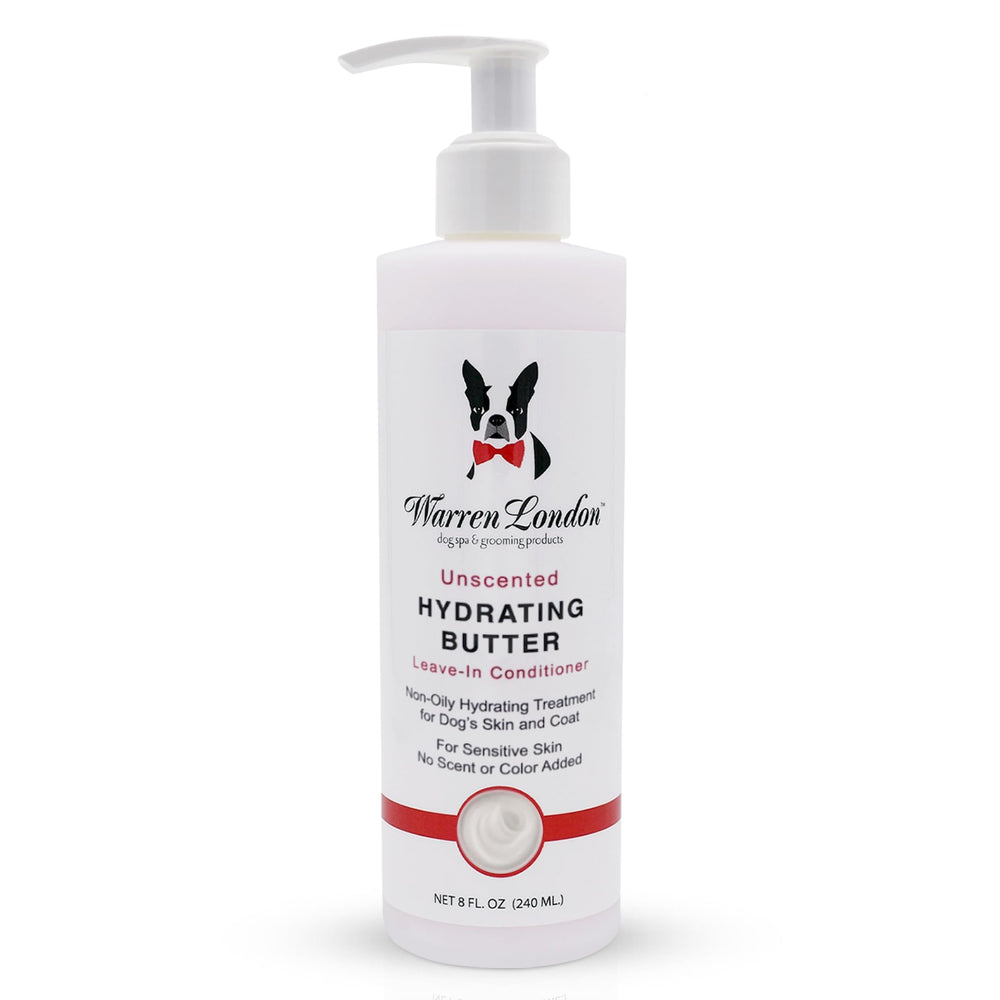 Warren London Hydrating Butter bottle showing easy coat hydration and conditioning