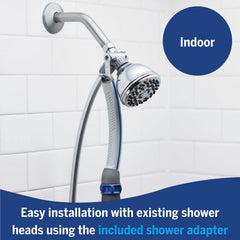 Waterpik Pet Wand Pro supports indoor and outdoor bathing with easy source switching