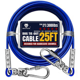 WATFOON tie-out cable 25ft blue, full view, outdoor freedom