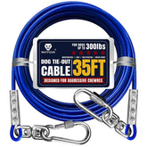 WATFOON tie-out cable 35ft blue for outdoor freedom with 1000lb break strength.