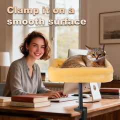 Wavetoka cat desk bed washable cover for easy cleaning.