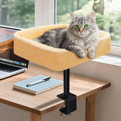 Wavetoka cat desk bed with soft-cover for cozy winter warmth.