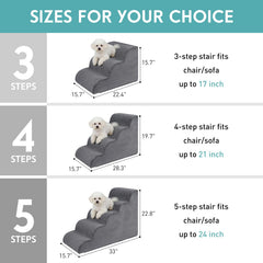 Waxberry wide-slope steps promote comfortable stepping for tiny to medium pets.