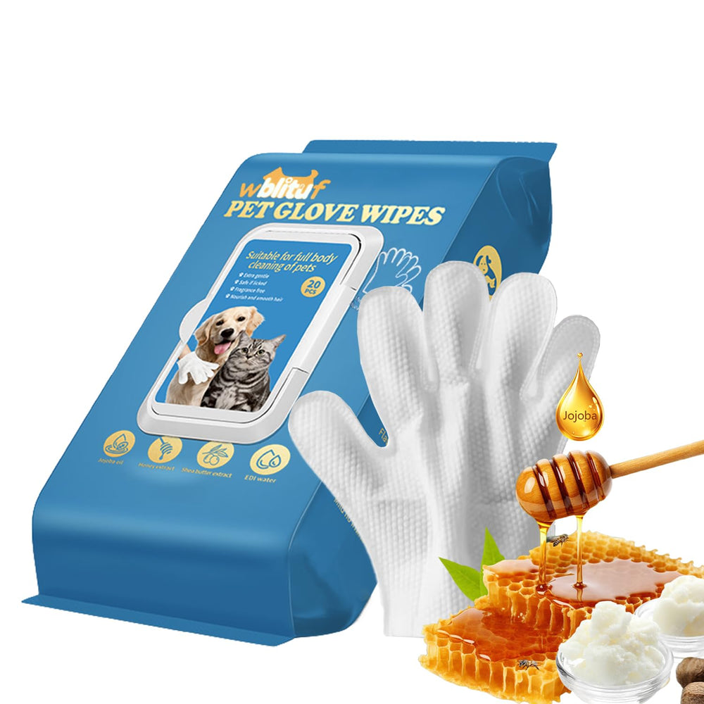 WBLITUF grooming mitt for dogs enables gentle on-the-go cleaning