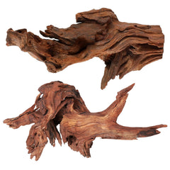 WDEFUN driftwood pair enhances aquarium habitat and aesthetics.