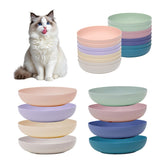 WDZZHOT whisker-friendly cat dishes in bright colors for comfortable mealtime.