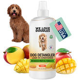 We Love Doodles dog detangler spray bottle eases detangling and leaves coat smooth.