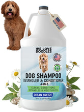 We Love Doodles 64oz bottle front, ideal for multiple baths.