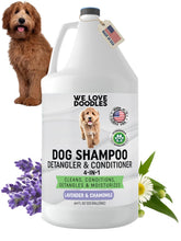 We Love Doodles half-gallon bottle with lavender scent for gentle cleansing.