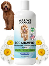 We Love Doodles Ocean Breeze bottle front, 4-in-1 shampoo for doodles.
