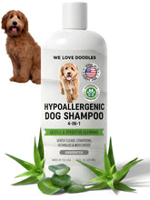 We Love Doodles hypoallergenic dog shampoo bottle for sensitive skin