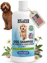 We Love Doodles Ocean Breeze shampoo bottle for gentle bath time and refreshing scent