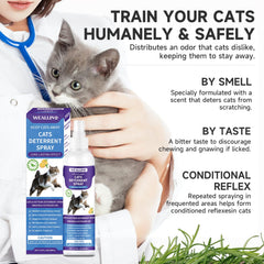 WEALLIN Cat Deterrent Spray for outdoor use helps keep garden areas cat-free.