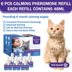 WEALLIN cat pheromone diffuser bottle ready to emit calming pheromones for anxious cats