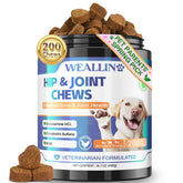 WEALLIN dog joint chews in chicken flavor pack for easy daily support