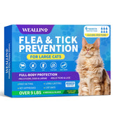 WEALLIN flea and tick treatment bottle for large cats, simple at-home use.
