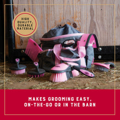 Weaver Equine hoof pick with brush provides a secure grip for hoof care