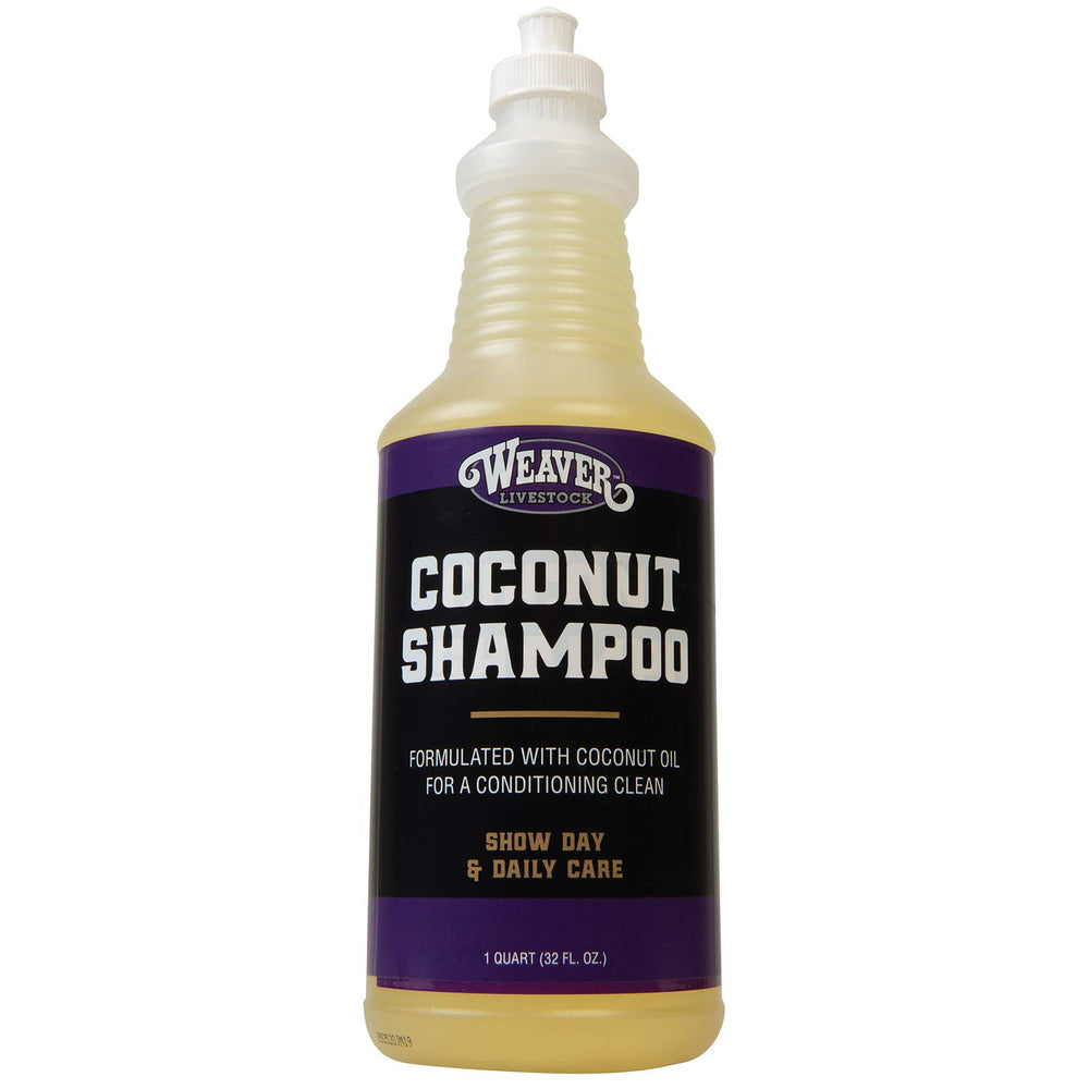 Weaver Leather Livestock Coconut Shampoo bottle pour for goats; gentle cleansing and conditioning.