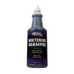 Weaver Livestock Whitening Shampoo bottle pour demonstrates easy application for even whitening