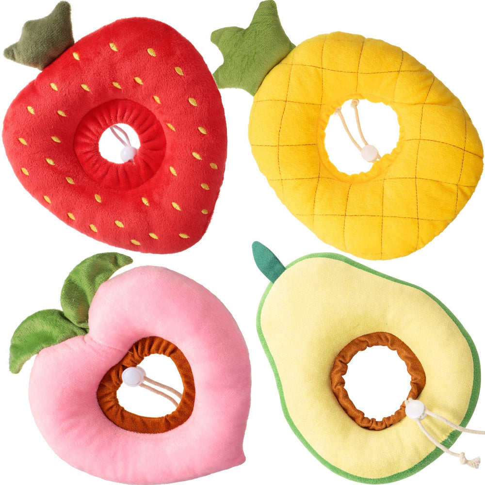 Weewooday cat cone strawberry pattern provides gentle protection during daily activities.