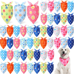 Weewooday paw print bandanas set of 50 pieces for varied daily styling