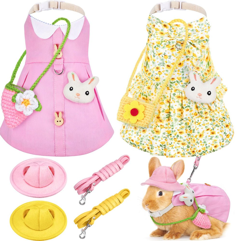 Weewooday Petjoy bunny-dress-set for small pets, ideal for Easter photos.