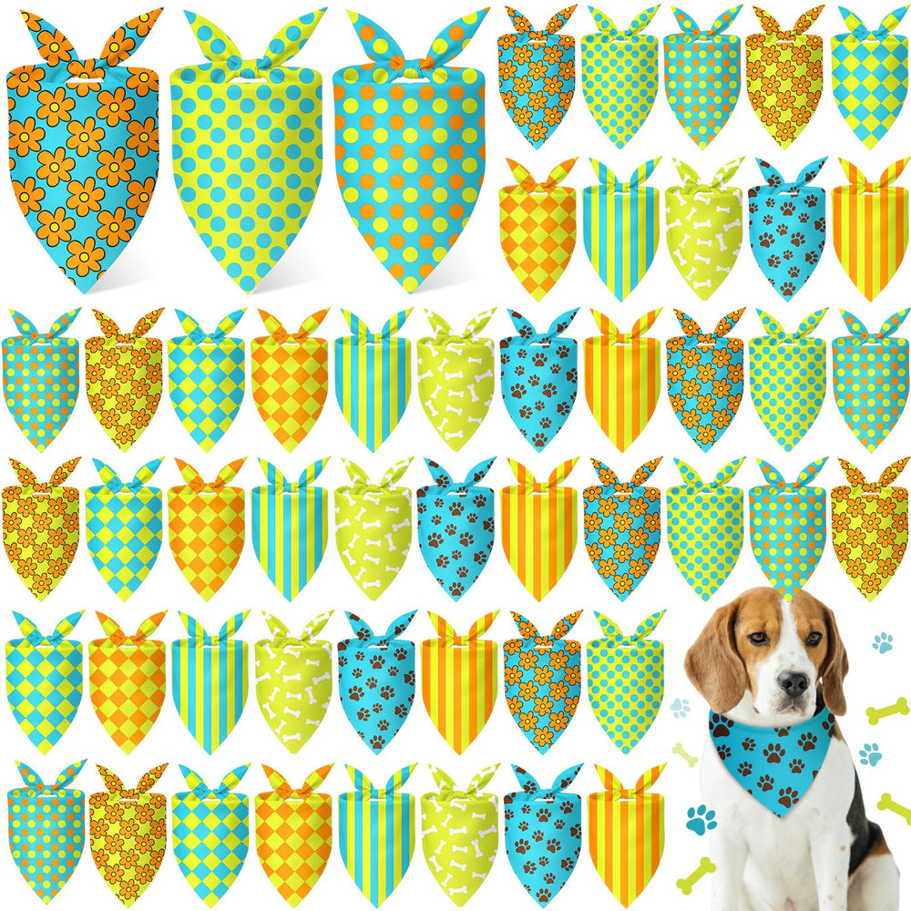Weewooday spring dog bandana with flower pack for festive spring photos