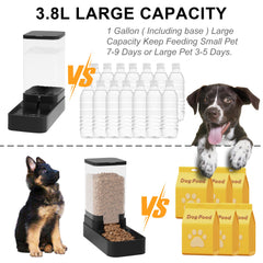 Wefeedy pet food bowl full image emphasizes large capacity and mess-free feeding.