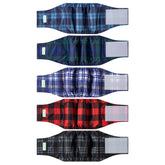 Wegreeco small dog diaper wrap in checkered pattern keeps male dogs dry and comfy.