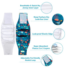 wegreeco dog diapers leak-proof outer layer protects carpets and furniture