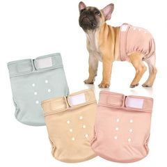 Wegreeco Frenchie diapers with no tail hole for docked tails; comfortable fit.