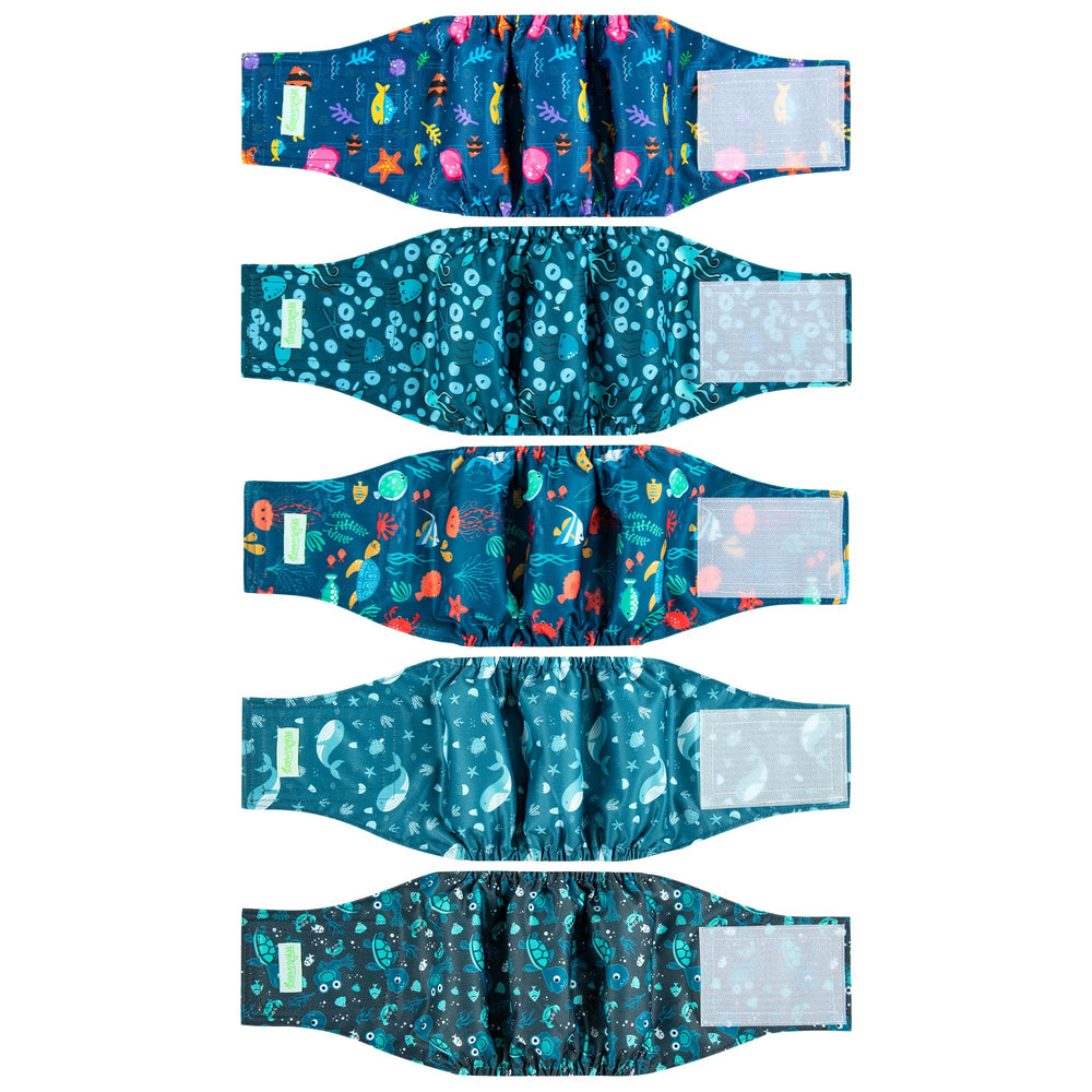 Wegreeco small dog diapers belly band pack-5 keeps home clean during training