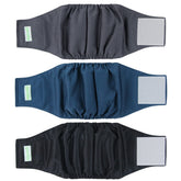 Wegreeco washable male dog belly band black pattern protects floors during outings.