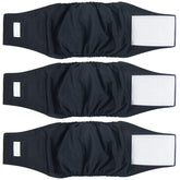 Wegreeco belly wrap in black XX-Large offers secure fit for large male dogs.