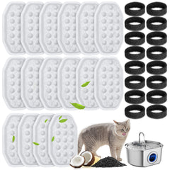 WEIKEY 32-pcs cat fountain filters pack for cleaner drinking water
