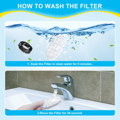 WEIKEY cat fountain filters packed individually for freshness and easy swaps