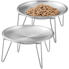 Wellbro two-piece cat bowls with stand shown for elevated dining comfort