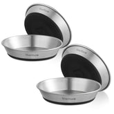 Wellbro cat bowls with wide shallow design reducing whisker contact during meals