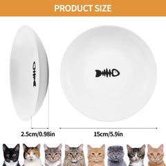 Wellbro whisker-friendly cat plate keeps whiskers away from edges for comfortable eating.