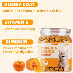 Wellix cat treat crunch as a training reward.