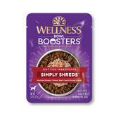 Wellness Bowl Boosters Simply Shreds beef and carrots topping for flavorful dog meals