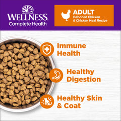 Wellness Complete Health grain-free kibble with real chicken as first ingredient