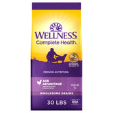 Wellness Complete Health Age Advantage senior dog food bag promotes whole-body health.