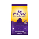 Wellness Complete Health chicken and oatmeal kibble in 5 lb bag for adult dogs