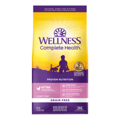 Wellness Complete Health Kitten Dry Food with chicken first ingredient supports growth