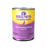 Wellness Complete Health Pate Age Advantage can front with chicken and sweet potato for balanced nutrition.