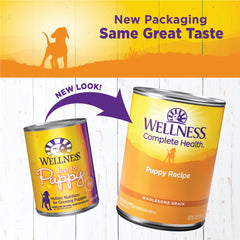 Wellness Complete Health Pate Puppy bowl view highlighting wholesome grains for vitality
