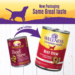 Wellness Complete Health Stew grain-free beef with real protein and vegetables for balanced meals