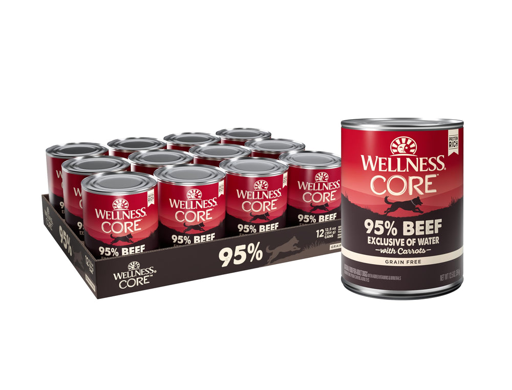 Wellness CORE 95 beef with carrots pate can β premium protein for lean muscles.
