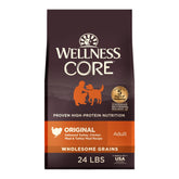 Wellness CORE bowl of kibble with turkey and chicken for lean muscle support